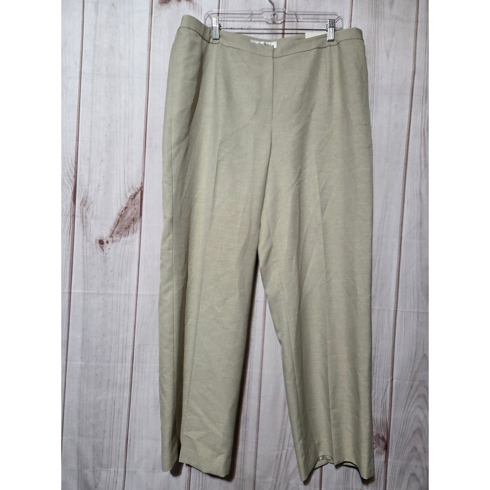 Jones Studio Separates Women 18W Beige Classic Fit Straight Leg Dress Pants Tan